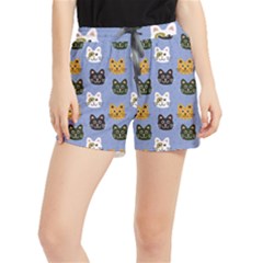 Cat Cat Background Animals Little Cat Pets Kittens Women s Runner Shorts by Maspions