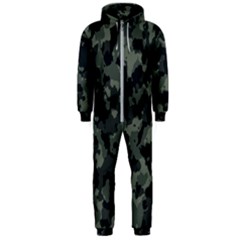Camouflage, Pattern, Abstract, Background, Texture, Army Hooded Jumpsuit (men) by nateshop