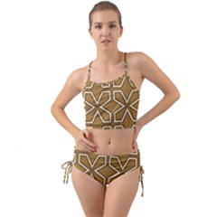 Gold Pattern Texture, Seamless Texture Mini Tank Bikini Set by nateshop