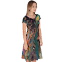 Trees Forest Mystical Forest Nature Junk Journal Landscape Classic Short Sleeve Dress View3