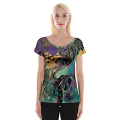 Flowers Trees Forest Mystical Forest Nature Cap Sleeve Top by Maspions