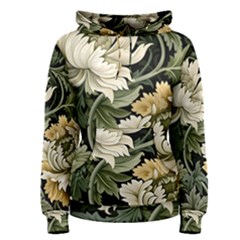 Flower Blossom Bloom Botanical Spring Nature Floral Pattern Leaves Women s Pullover Hoodie