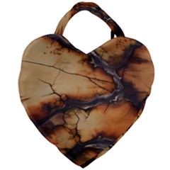 Texture Woodgrain Pattern Nature Wood Pattern Giant Heart Shaped Tote by Maspions