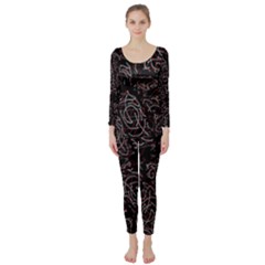 Fusionvibrance Abstract Design Long Sleeve Catsuit by dflcprintsclothing