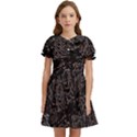 FusionVibrance Abstract Design Kids  Bow Tie Puff Sleeve Dress View1