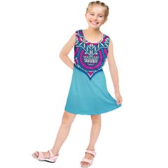 Mandala Blue Kids  Tunic Dress by goljakoff