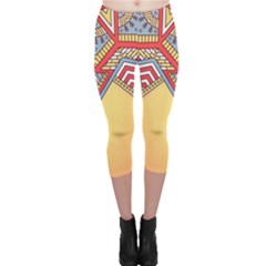 Mandala Sun Capri Leggings 