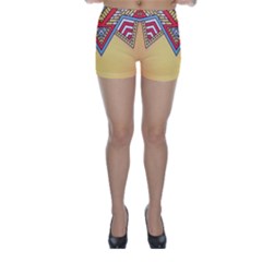 Mandala Sun Skinny Shorts by goljakoff