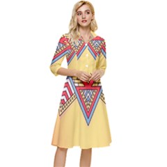 Mandala Sun Classy Knee Length Dress by goljakoff