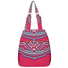 Mandala Red Center Zip Backpack