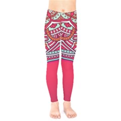 Mandala Red Kids  Classic Winter Leggings