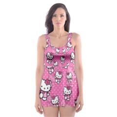 Hello Kitty Pattern, Hello Kitty, Child Skater Dress Swimsuit by nateshop