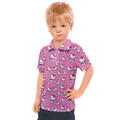 Hello Kitty Pattern, Hello Kitty, Child Kids  Polo T-shirt by nateshop