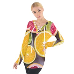 Oranges, Grapefruits, Lemons, Limes, Fruits Tie Up T-shirt by nateshop