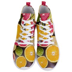 Oranges, Grapefruits, Lemons, Limes, Fruits Men s Lightweight High Top Sneakers by nateshop