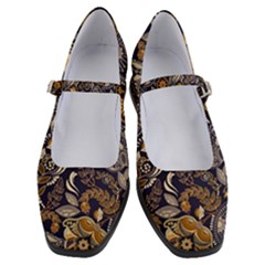 Paisley Texture, Floral Ornament Texture Women s Mary Jane Shoes by nateshop