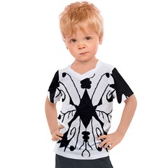 Black Silhouette Artistic Hand Draw Symbol Wb Kids  Sports T-shirt