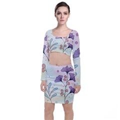 Flower Paint Flora Nature Plant Top And Skirt Sets