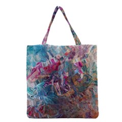 Straight Blend Module I Liquify 19-3 Color Edit Grocery Tote Bag by kaleidomarblingart