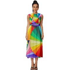 Bring Colors To Your Day Sleeveless Round Neck Midi Dress