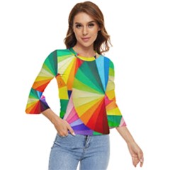 Bring Colors To Your Day Bell Sleeve Top