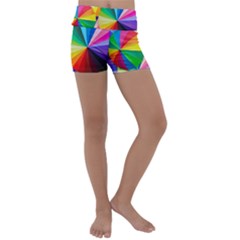 Bring Colors To Your Day Kids  Lightweight Velour Yoga Shorts by elizah032470