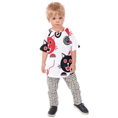 Cat Little Ball Animal Kids  Raglan T-shirt