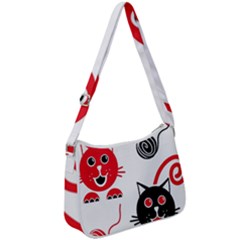 Cat Little Ball Animal Zip Up Shoulder Bag by Maspions