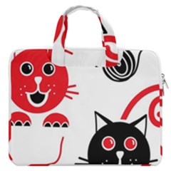 Cat Little Ball Animal Macbook Pro 13  Double Pocket Laptop Bag by Maspions