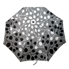 Abstract Nature Black White Folding Umbrellas by Maspions