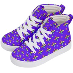 Abstract Background Cross Hashtag Kids  Hi-top Skate Sneakers