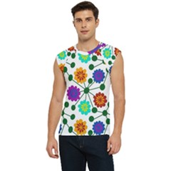 Bloom Plant Flowering Pattern Men s Raglan Cap Sleeve T-shirt