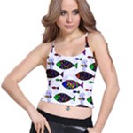 Fish Abstract Colorful Spaghetti Strap Bra Top