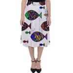 Fish Abstract Colorful Classic Midi Skirt