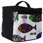 Fish Abstract Colorful Make Up Travel Bag (Big)