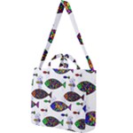 Fish Abstract Colorful Square Shoulder Tote Bag