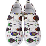 Fish Abstract Colorful Men s Velcro Strap Shoes