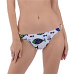 Fish Abstract Colorful Ring Detail Bikini Bottoms