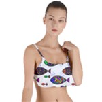 Fish Abstract Colorful Layered Top Bikini Top 