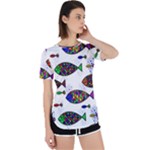 Fish Abstract Colorful Perpetual Short Sleeve T-Shirt