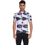 Fish Abstract Colorful Men s Short Sleeve Cycling Jersey