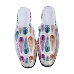 Pen Peacock Colors Colored Pattern Women s Classic Backless Heels
