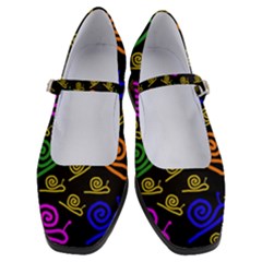 Pattern-repetition-snail-blue Women s Mary Jane Shoes