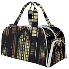 Stained Glass Window Gothic Burner Gym Duffel Bag by Maspions