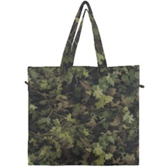 Green Camouflage Military Army Pattern Canvas Travel Bag