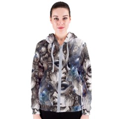 Woman In Space Women s Zipper Hoodie