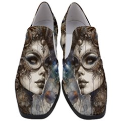 Woman In Space Women Slip On Heel Loafers by CKArtCreations