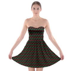 Geometric Pattern Design Line Strapless Bra Top Dress