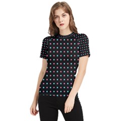 Pattern Dots Dot Seamless Women s Short Sleeve Rash Guard by Maspions