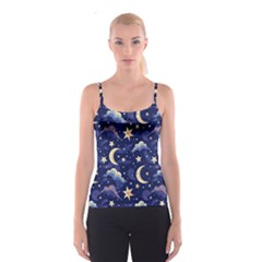 Night Moon Seamless Spaghetti Strap Top